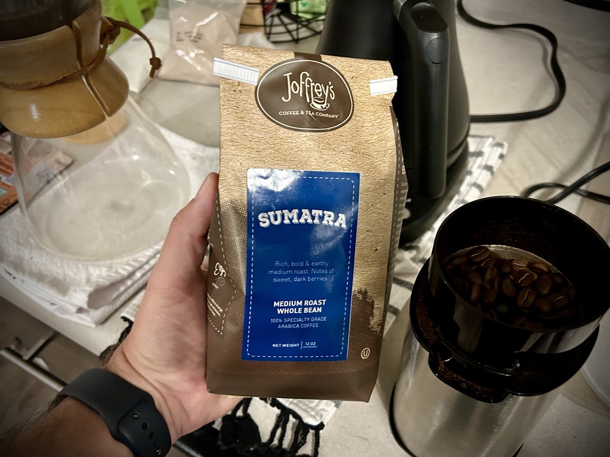 Bag of Joffrey's Sumatra coffee