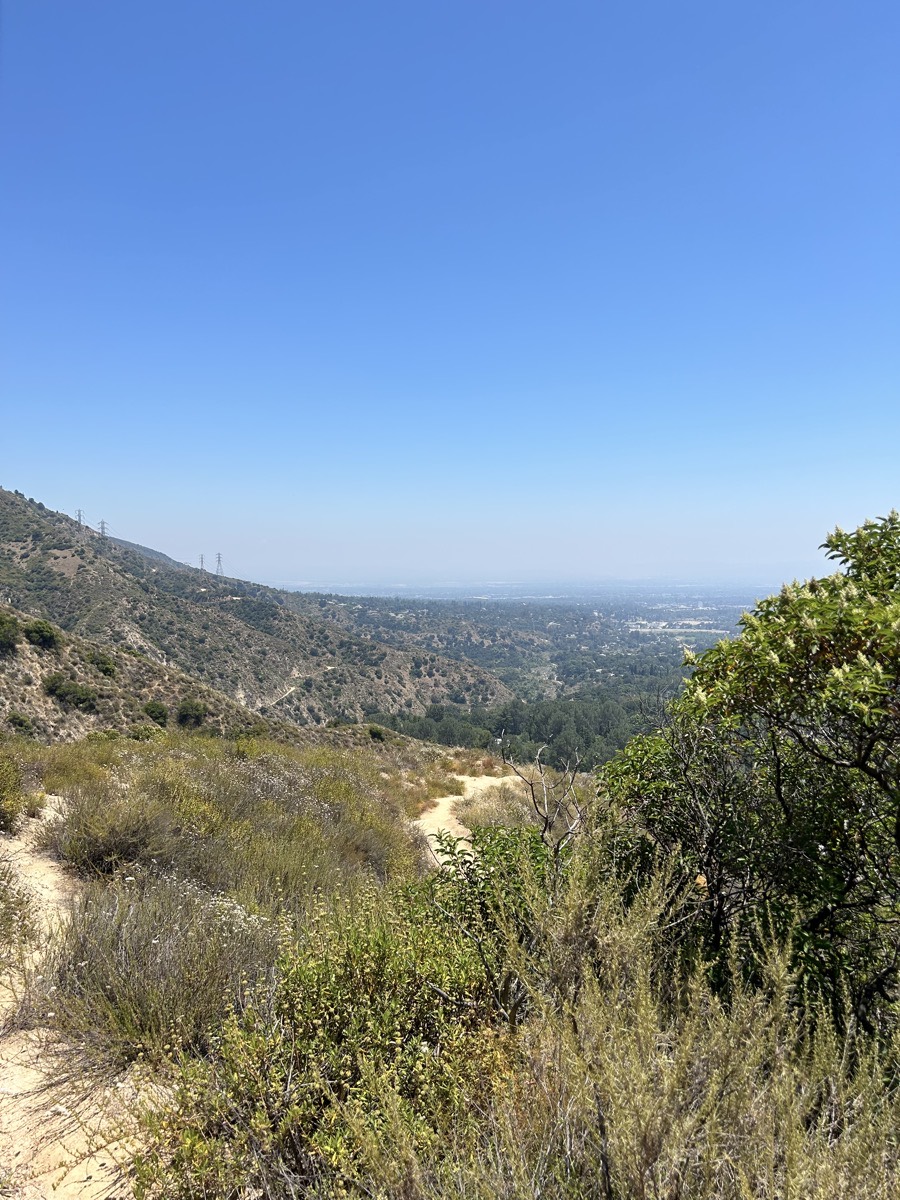 View from a mountain into a valley